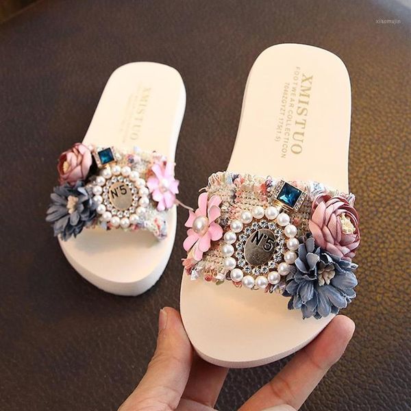

children' slippers summer new girls fashion wear soft bottom parent-c2103, Black;grey