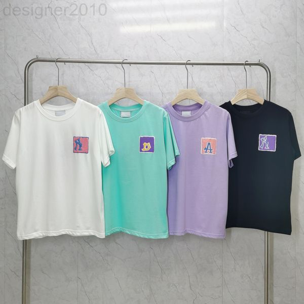 

women's t-shirt designer 2022ml + brand spring summer new square graffiti short sleeve men's women's couple leisure t-shirt l, White