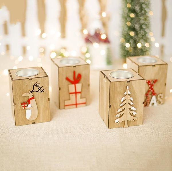 Рождественская деревянная елка подарочная коробка писем