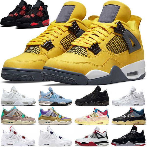 

jumpman 4 men basketball shoes 4s red thunder lightning white oreo university blue black cat pure money bred shimmer diy mens trainers