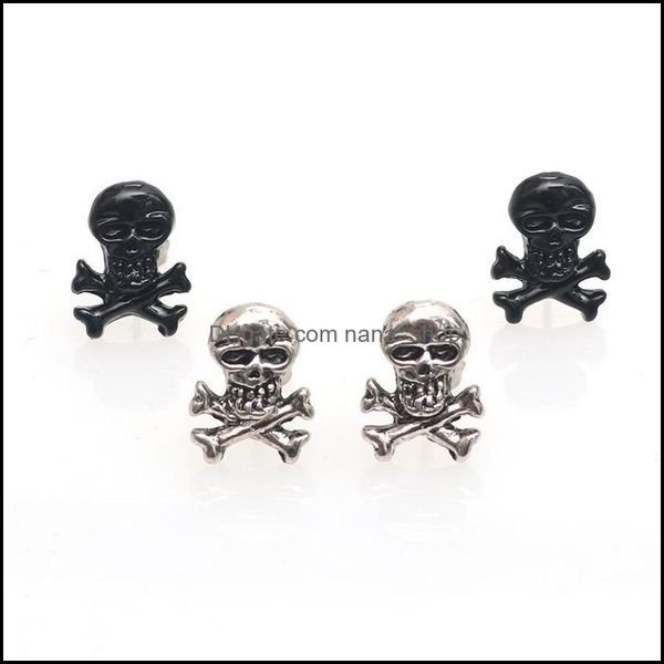 

stud earrings jewelry hip hop punk rock men women retro skl couple party decoration halloween gift wholesale 1 pair drop delivery 2021 ekexb, Golden;silver