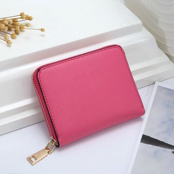 

simple ladies wallet wholesale zipper short storage coin purse, Red;black