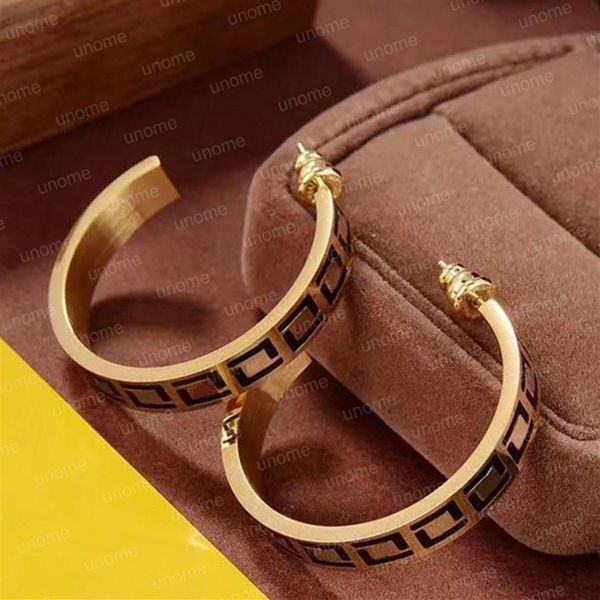 

2022 designer gold stud earrings for women green pendant hoop earring luxurys designers unome f letter stud earrings d2201261z3164, Golden;silver