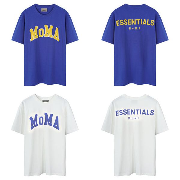 

designer vintage oversized sweat luxe white tshirt summer fog double thread sentials moma letter printed men's and women's high st, White;black