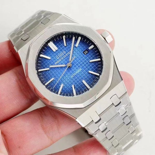 

mens automatic mechanical watch black blue grey15615613 615656, Slivery;brown