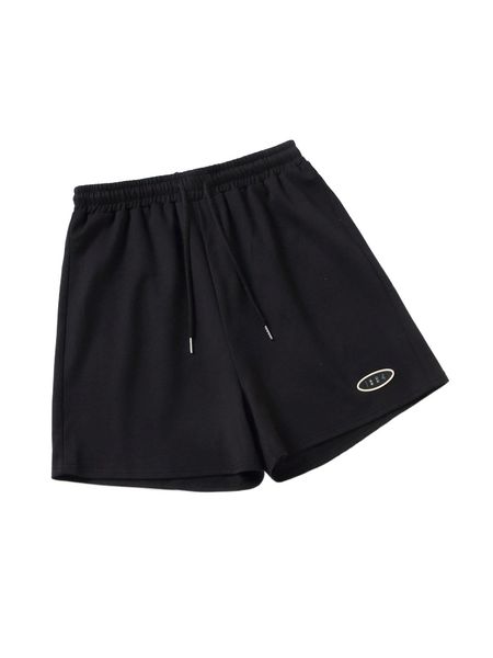 

letter patched detail drawstring waist shorts e7yz#, White;black