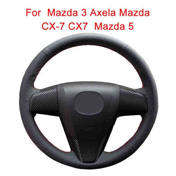 Personalize a tampa do volante de carro para Mazda 3 Axela Mazda CX7 CX7 MAZDA 5 BIRAND CALARO PARA VOIDO DE DIREÇÃO J220808