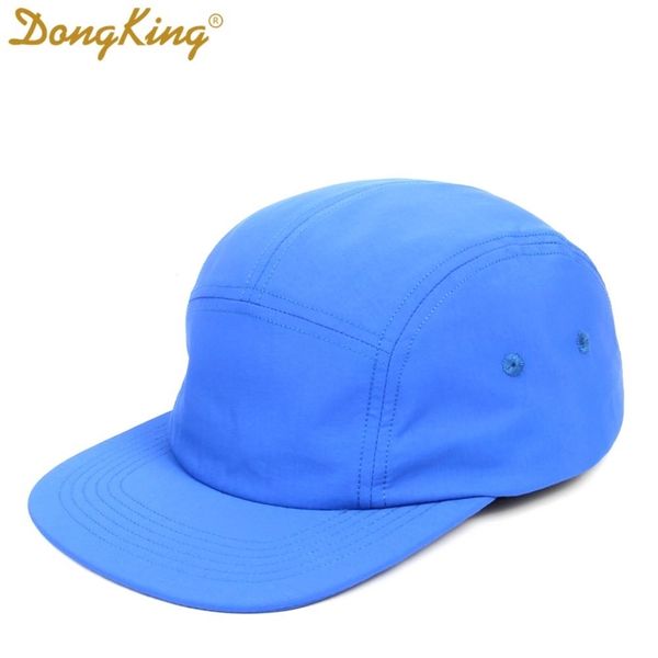 

dongking 5 panels classic baseball cap short brim taslon splash proof fabric quick dry hat flat bill big size 220318, Blue;gray