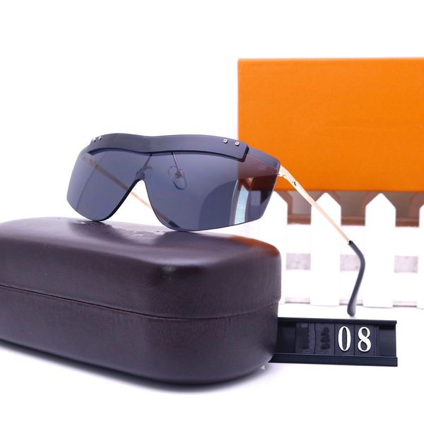 Дизайнерские солнцезащитные очки для мужчин Женские солнцезащитные очки Сиамская квадратная мода ретро -тренд Gold рамка стеклянная линза для 6 цветов. Дополнительная изысканная подарочная коробка Высококачественная 30
