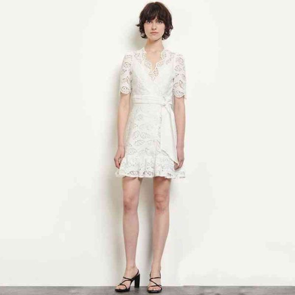 

french elegant s home spring and summer women's dress leaves hollowed out lace belt, Black;gray