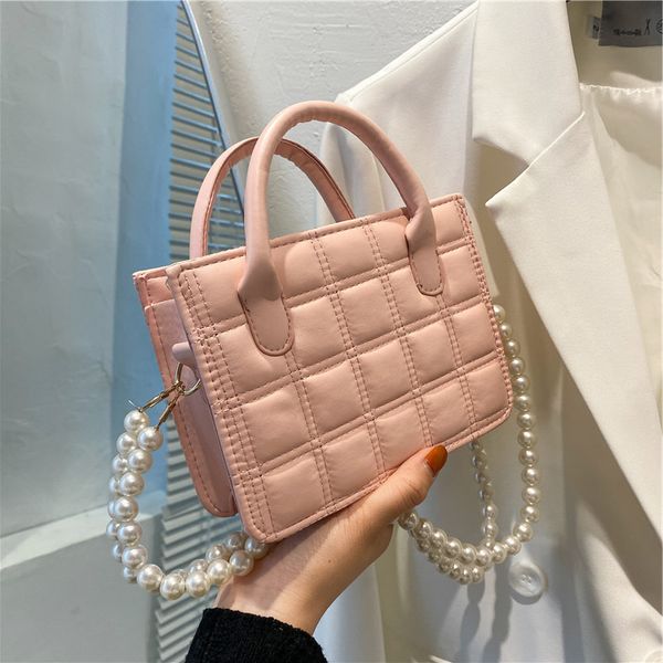 

design bag female summer new fashion mini square pearl chain portable single shoulder cross crossbody bags wholesale female handbags