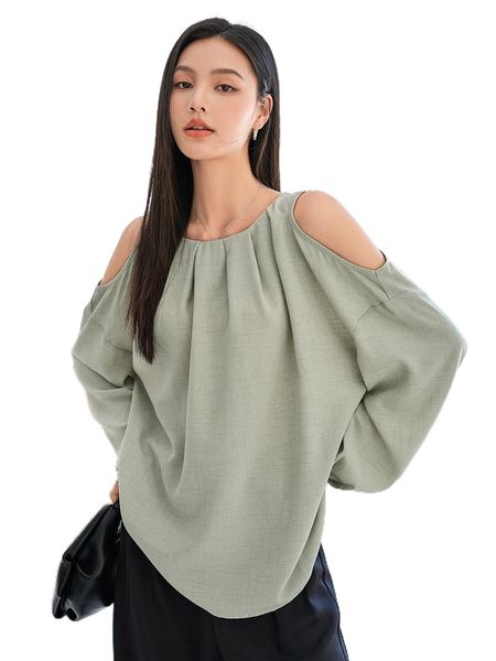 

dazy cold shoulder solid blouse 17jc#, White