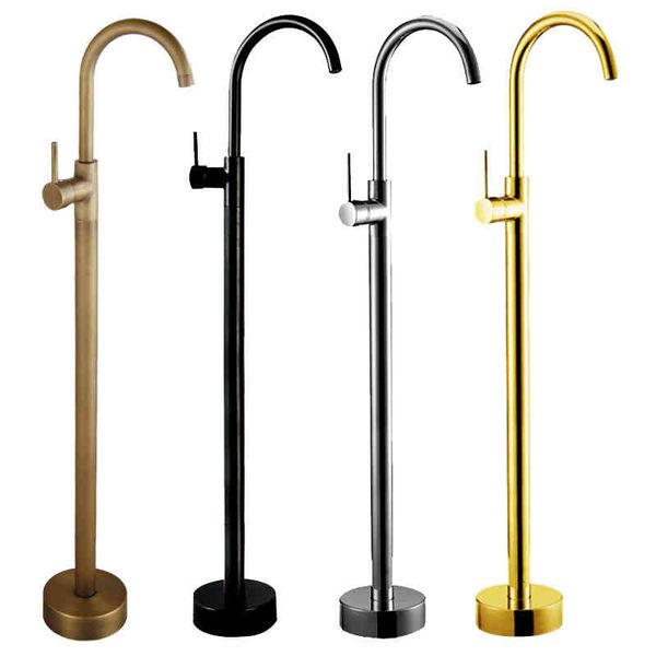 

bath accessory set all copper antique floor type bathtub faucet black gold and cold water imperial concubine wooden barrel shower 9svy