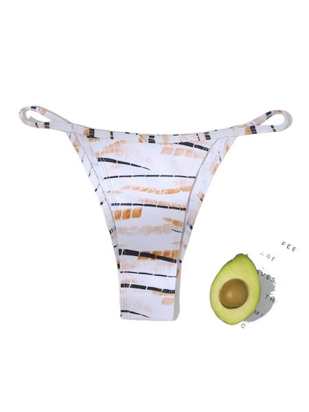 

allover print bikini bottom l5fn#, White;black