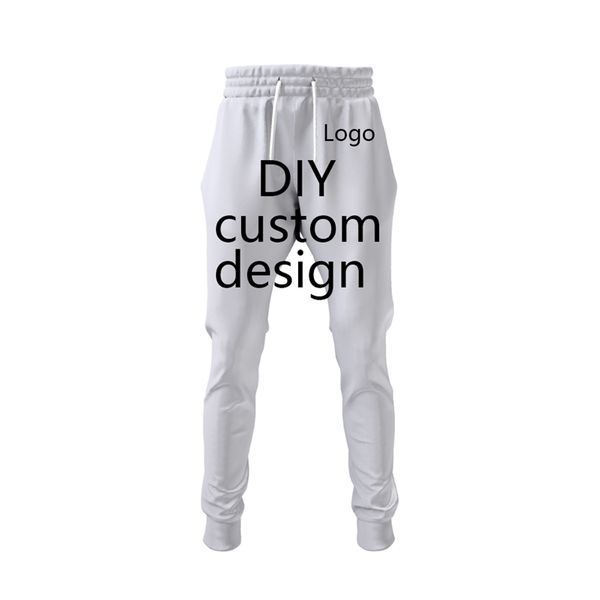 

fashion casual sports 3d full-body print diy custom patterned jogging pants 220613, Black