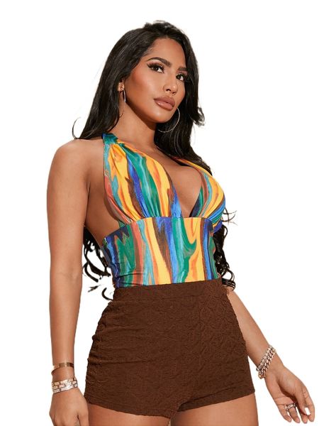 

sxy tie dye halter i8id#, White