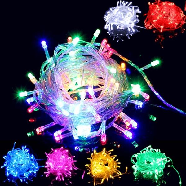 Strings Colors 10m 100 LED String LED Light Christmas Wedding Home Garden Decoring Ilumping Us/UE Plux