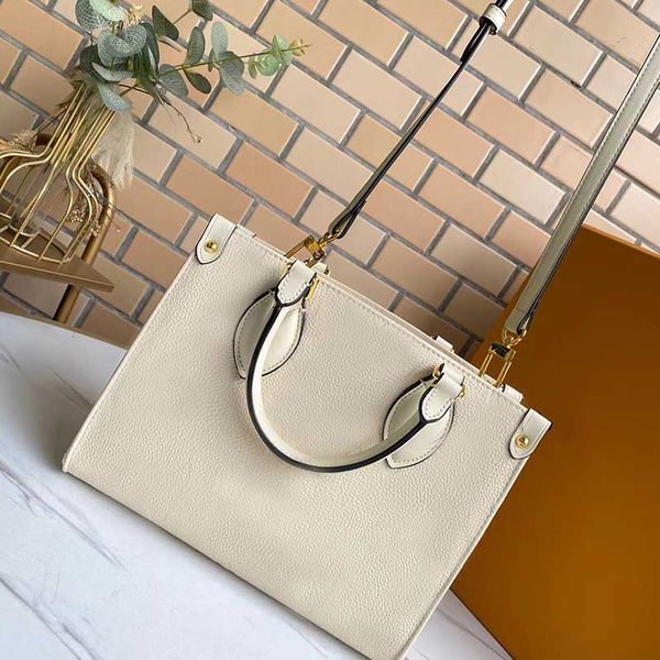 

onthego large capacity totes fashion sac plat bag monogram empreinte leatherdesigners shoulder bags woman handbag handle lady shopping bag