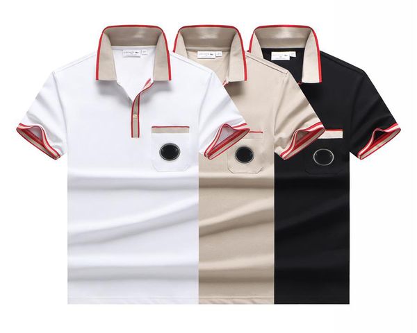 

short sleeve men's t-shirt 2022 summer breathable casual lapel half sleeve fitness polo fir white sports top, White;black