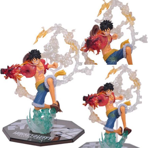 

huiya01 one piece monkey d luffy battle ver. b 20cm pvc action figure collection luffy shanks figure model kids toy q0722