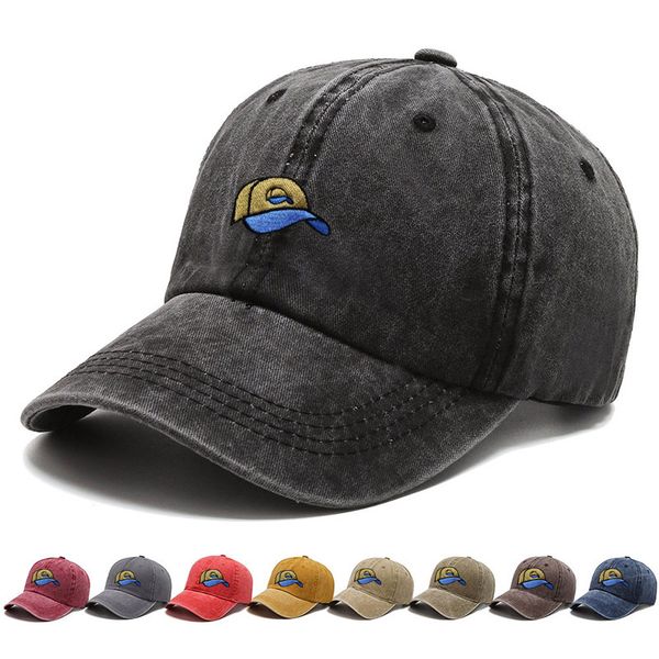 

new hat embroidered sun protection hat, Blue;gray