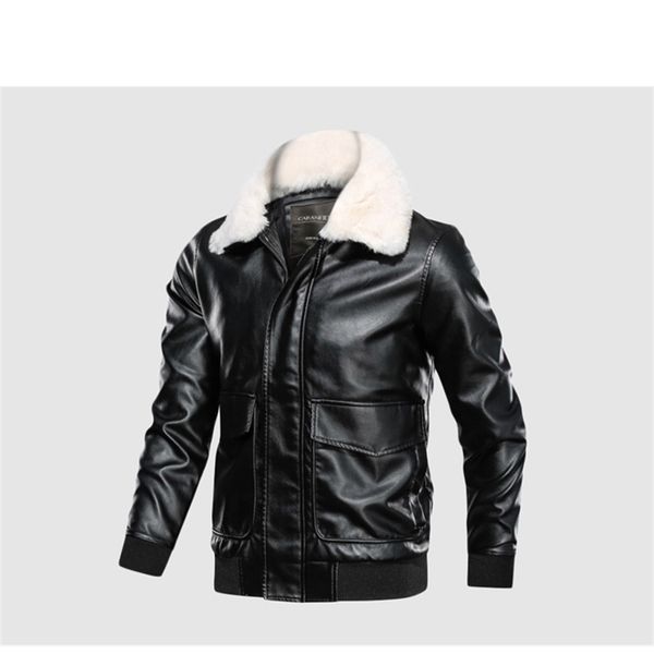 

mens leather jackets winter autumn casual motorcycle pu jacket leather warm coats fashion slim outwear male 201218, Black;brown