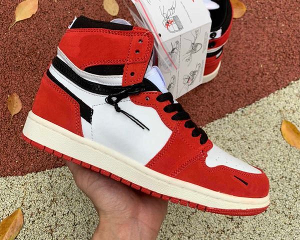 

high og jumpman 1 1s switch basketball shoes white red outdoor running trainers sneakers ship with box, Black