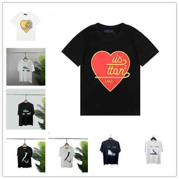 

20ss men designer t shirt with letters fashion summer tee shirts for women casual short sleeve homme clothes 100%cotoon s-5xl#02, White;black