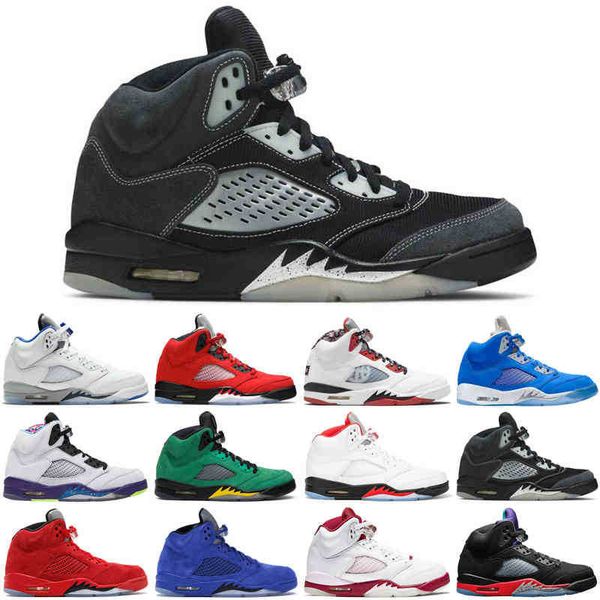 

wholesale bluebird 5 5s men shoes stealth what the raging bull alternate bel trainers sports sneakers size 7-13, Black