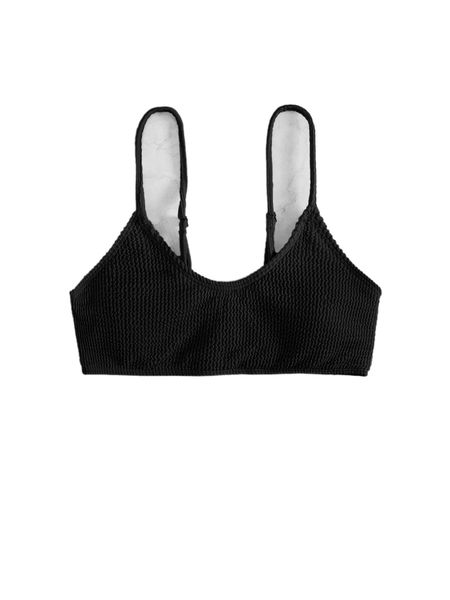 

solid textured bikini r9op#, White;black