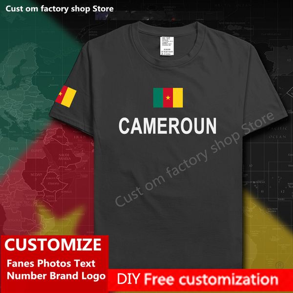 

cameroon cameroun t shirt custom jersey fans name number brand cotton tshirt fashion hip hop loose casual t-shirt cmr 220609, White;black