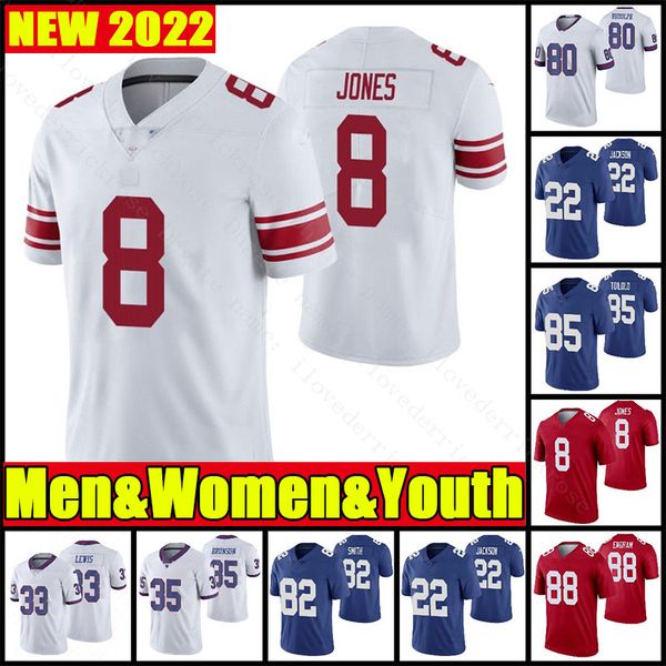 

5 kayvon thibodeaux 73 evan neal 26 saquon barkley custom football jersey 19 kenny golladay 8 daniel jones 92 michael strahan sterling shepa, Black;red