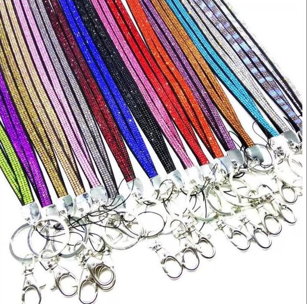 Bling Lanyard Blink Straps Kristall Strass im Hals mit Klauenverschluss Ausweishalter für Handykamera B0614G12