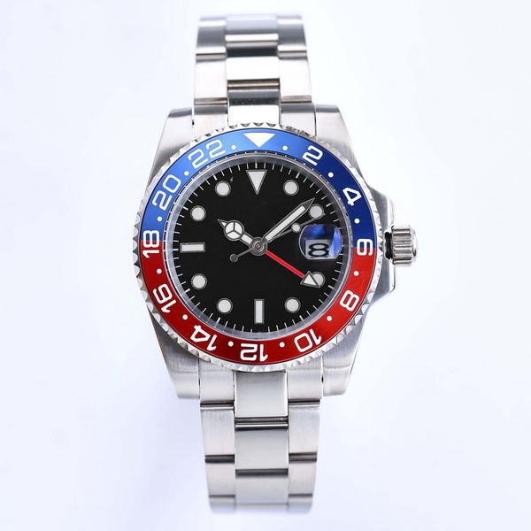 

gmt watch oyster perpetual mens luxurious watches day date 40mm 41mm 42mm ceramic sapphire 904l full stainless steel montre luxe wristwatche, Slivery;brown