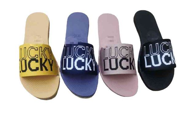 

new d family one line belt women's summer embroidered letters comfortable flat bottom beach sandals 2022 trendy fashion design ladies s, Black