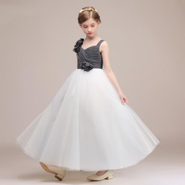 

girl's dresses evening dress princess girls' fluffy flower girl wedding, Red;yellow