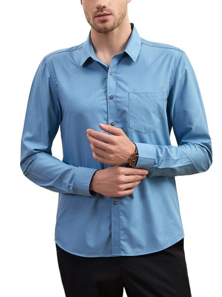 

men plant jacquard pocket patched shirt n1sw#, White;black