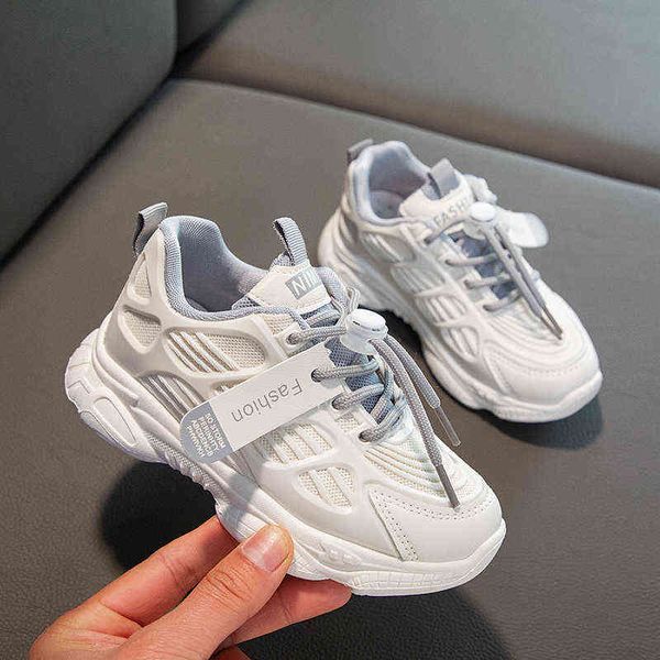 

summer autumn boys girls fashion sneakers baby little kids leather trainers children school sport shoes soft running y220510, Black;red