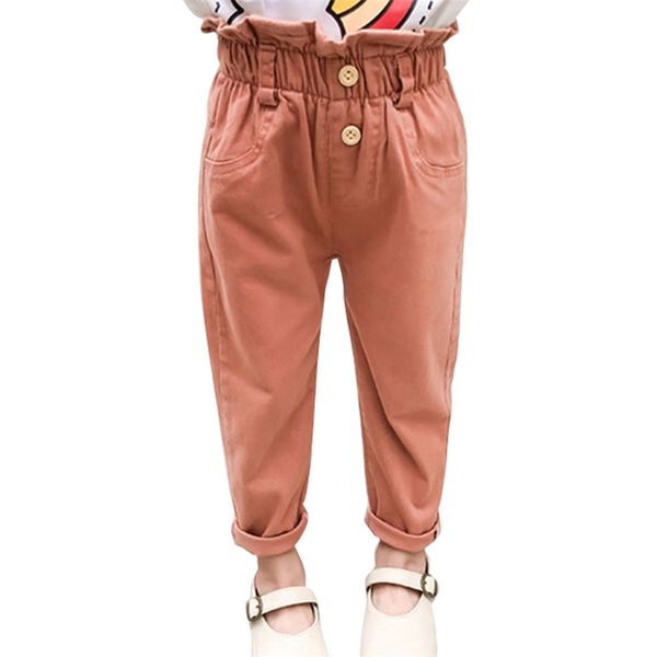 

baby girls pants solid children's trousers for girls high waist children's pants spring autumn child girl clothes 210412, Blue
