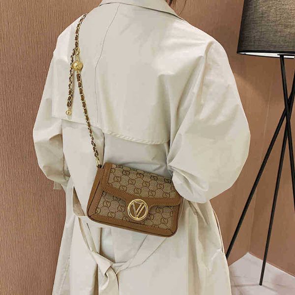 

2022 new versatile autumn winter chain bag design fashionable simple small square single shoulder messenger chain crossbody bags for women