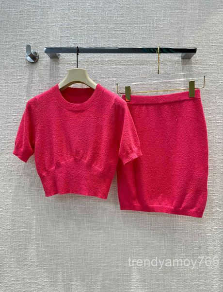 

women's tracksuits open waist short sleeve t-shirt + high slim wrap hip skirt casual two-piece suit summer end, Gray