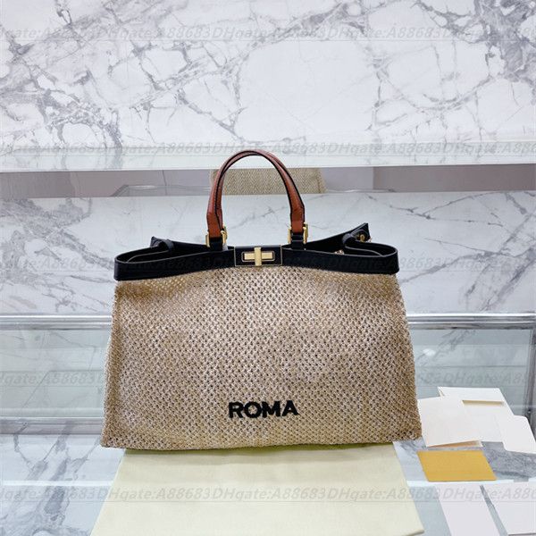 

designer fashion vacation luxury shoulder bag straw crescent classic tote beach leather lady gift handbag bags clutch women seaside cross bo