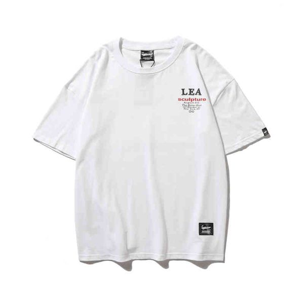 

2022 new korean fashion off arrow loose round neck cotton white female short sleeve student t-shirt couple malelgj4, White;black