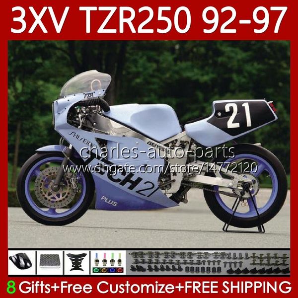 Kit corpo per YAMAHA TZR250-R TZR250RR YPVS 3XV TZR250R 92-97 117No.113 Bianco viola TZR 250 TZR250 R RS RR 1992 1993 1994 1995 1996 1997 TZR-250 92 93 94 95 96 97 Carenatura OEM