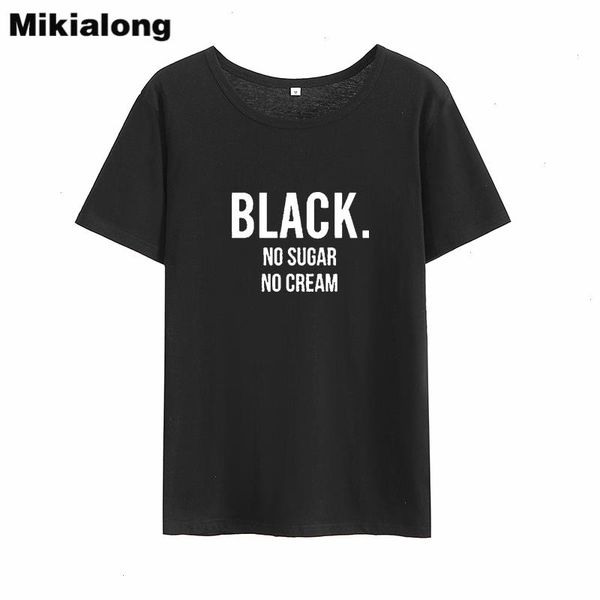 

black no sugar camisetas mujer verano summer printed tshirts cotton women ulzzang tumblr t shirt, White