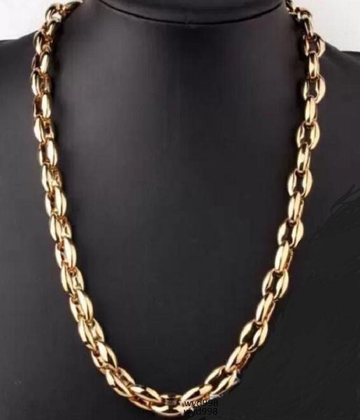 

men's 18k gold plated chains coffee bean handmade necklace, Silver