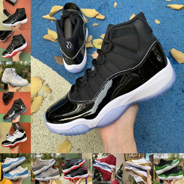 

jumpman 11 men women basketball shoes 11s jubilee 25th anniversary playoffs bred mens sneakers concord 45 cap and gown platinum tint snake l