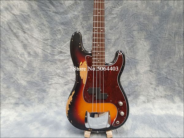 

manufacturers selling pb old electric bass hand carved retro old 4-string bass maple neck rose fingerboard postage