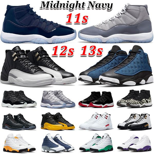 

11s jumpman men basketball shoes women cool grey midnight navy concord 12s playoffs royalty twist 13s brave blue sol flint mens trainers out, White;red