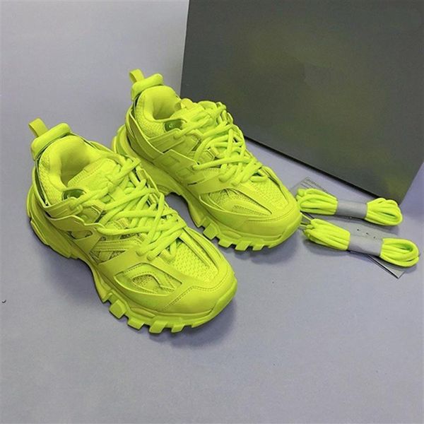 

offer paris triple s 3.0 gray orange yellow casual flat tess s. gomma trek men's women's size mjk002292m, Black